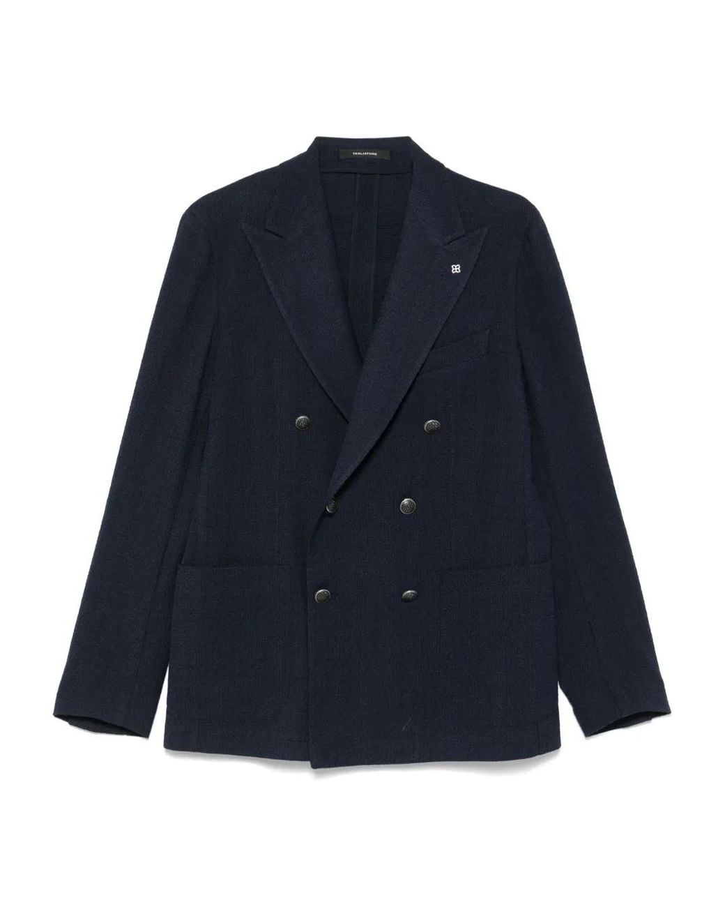 Tagliatore Blue Double-Breasted Blazer for men