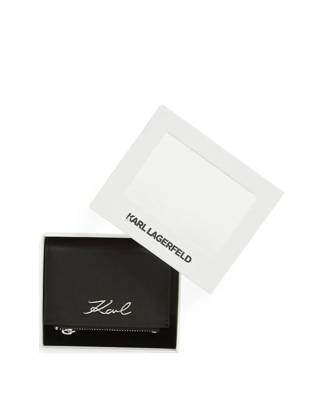 Karl Lagerfeld White K/Signature Bifold Wallet