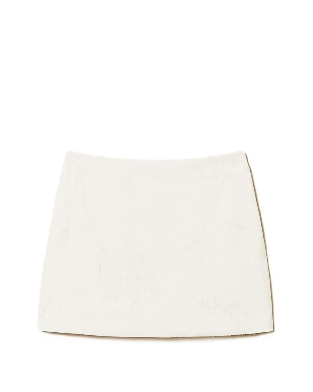 Twinset White Embroidered Miniskirt