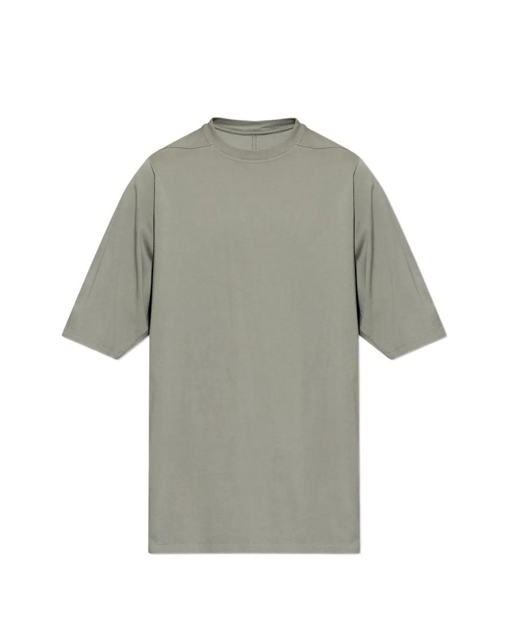Rick Owens Gray Shoulder Seams T-Shirt for men