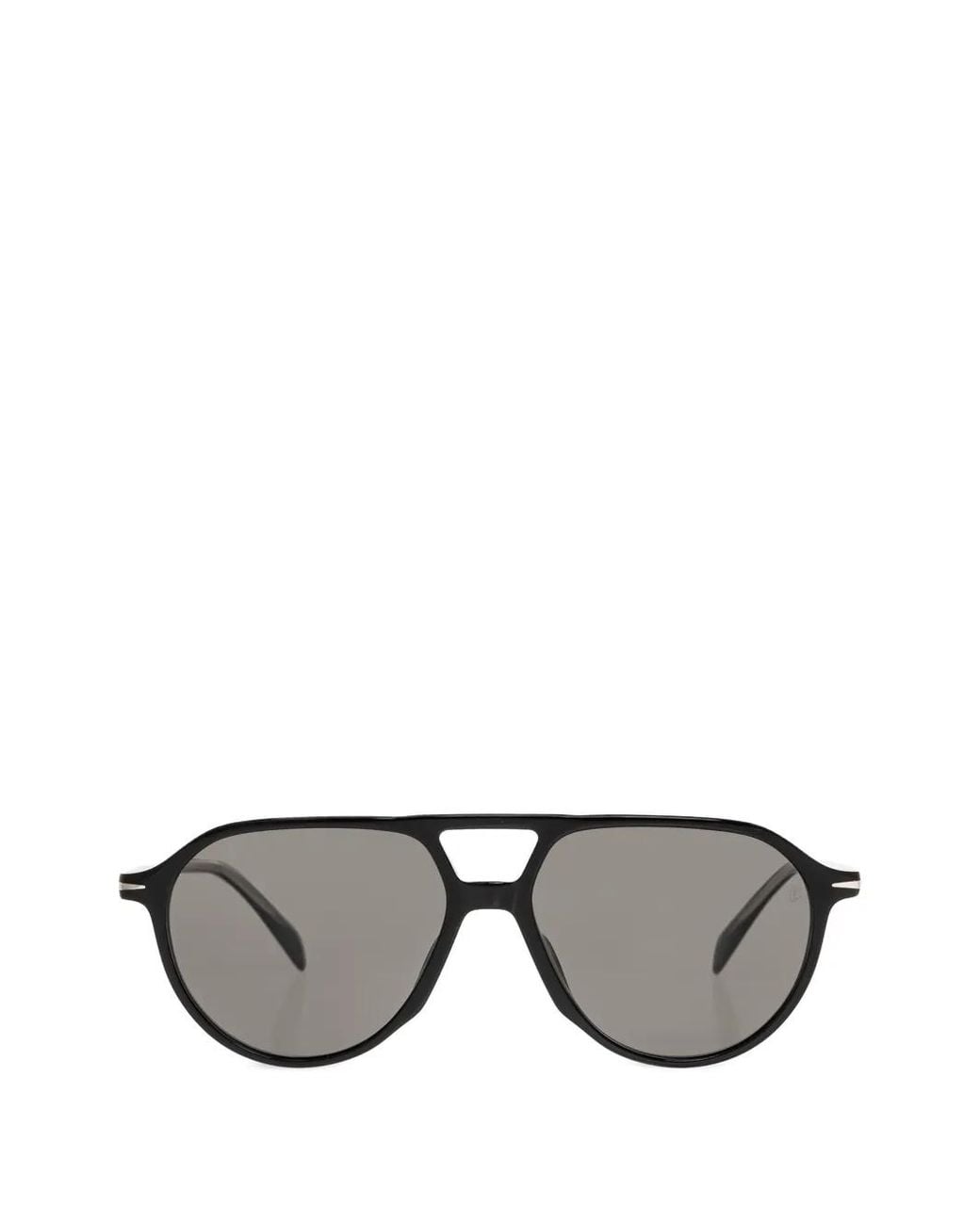 David Beckham Gray Pilot-Frame Sunglasses for men