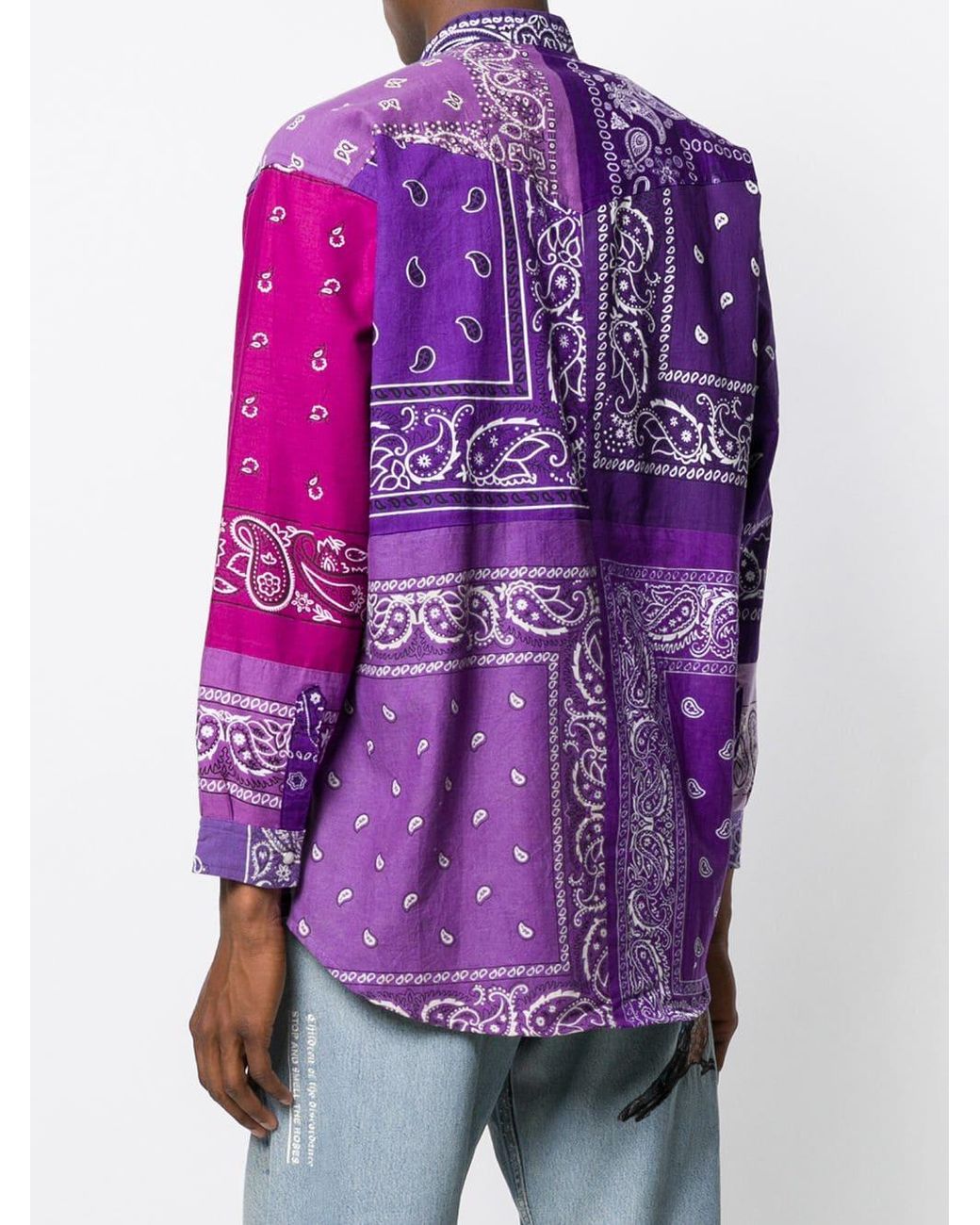 discordance Cotton Bandana Print Shirt 