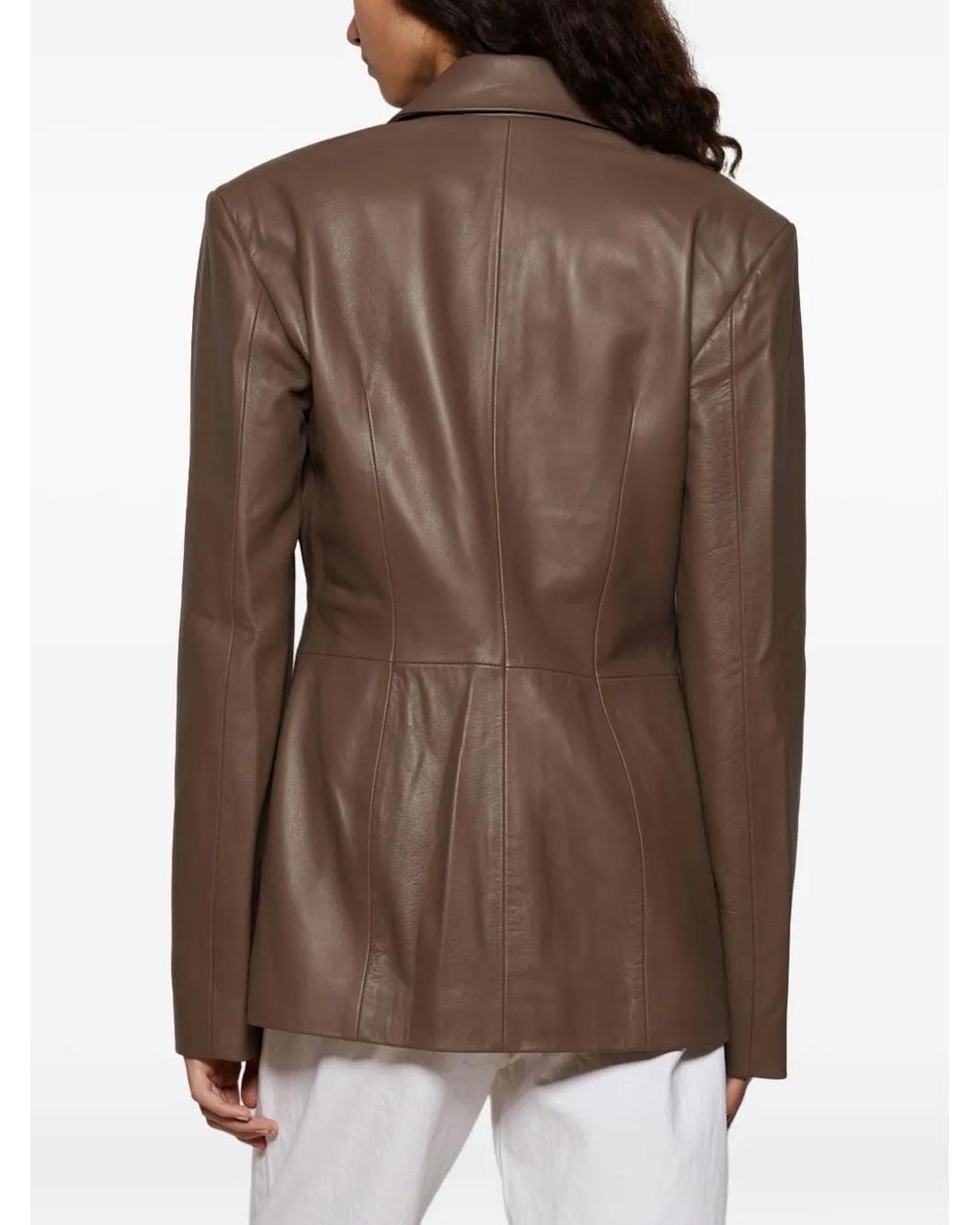 TOVE Brown Buttoned Patch-Pocket Jacket