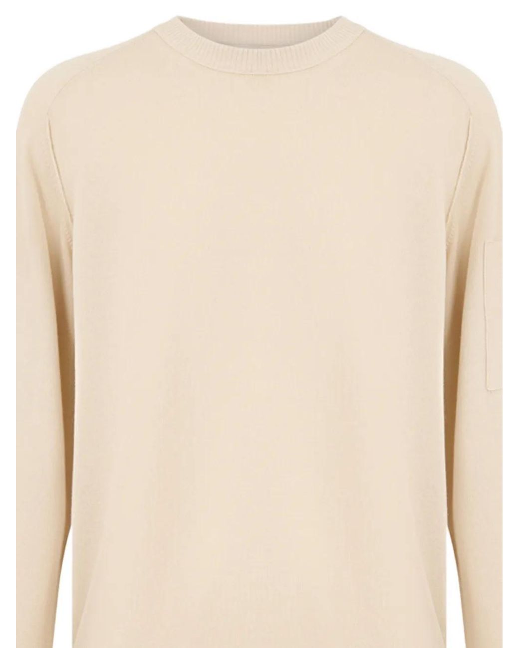 C P Company White Crepe-Knit Lens-Detail Sweater for men