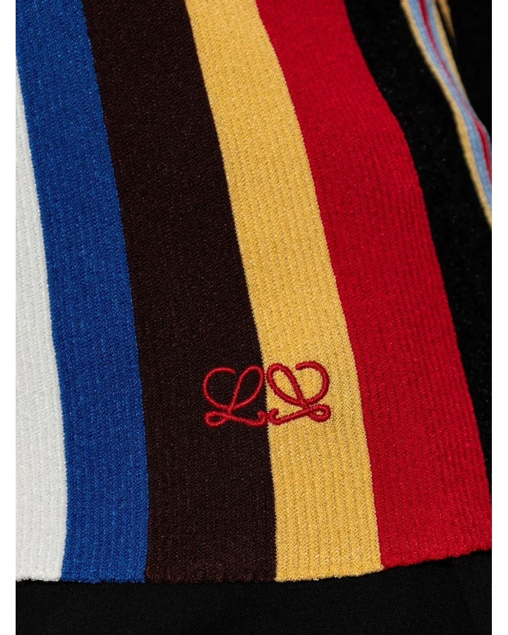 Loewe Black Striped Ribbed Top