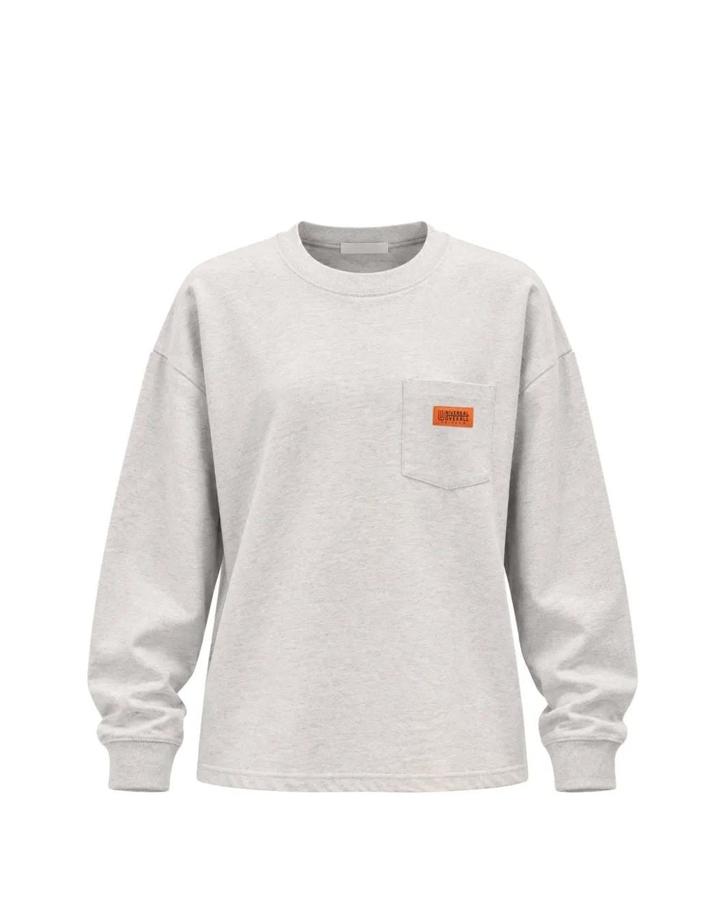 Universal Overall White Logo-Patch Pocket T-Shirt