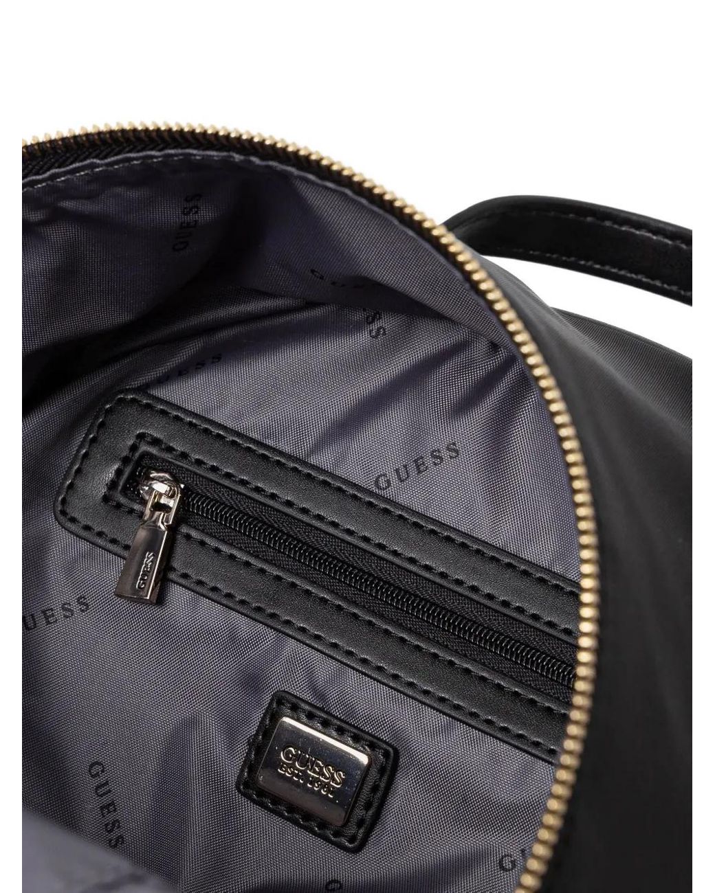 Guess Black Follie Logo-Appliqué Backpack