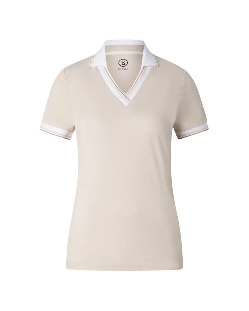 Bogner White Jula Stripe-Detail Polo Shirt