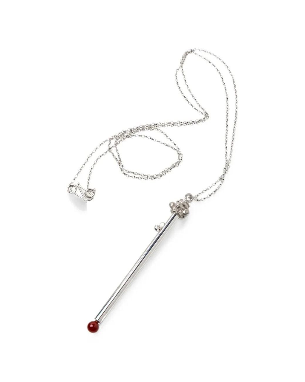 Beatriz Palacios White Cocktail Stirrer Necklace