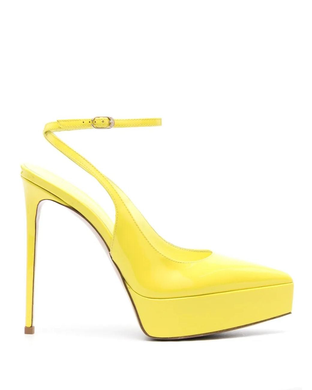 Le Silla Yellow Uma 140Mm Slingback Pumps