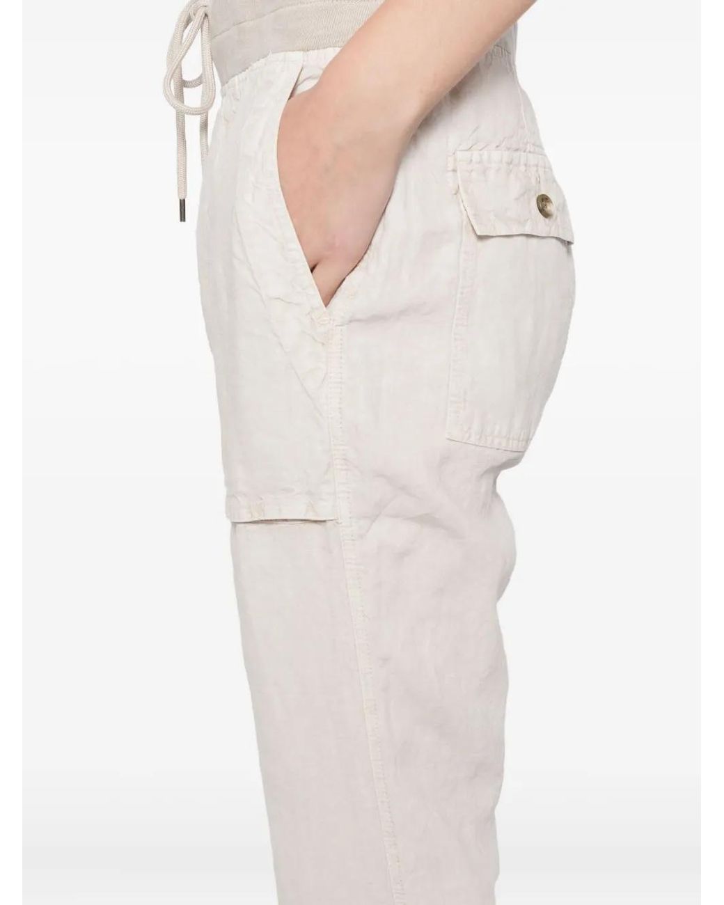 James Perse White Media Trousers