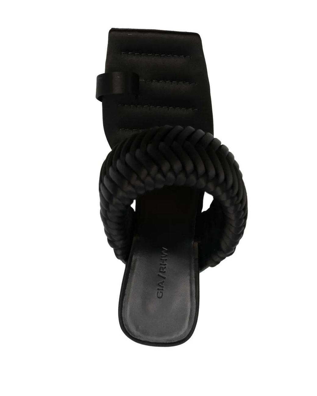 Gia Borghini Black 115Mm Leather Heeled Sandals