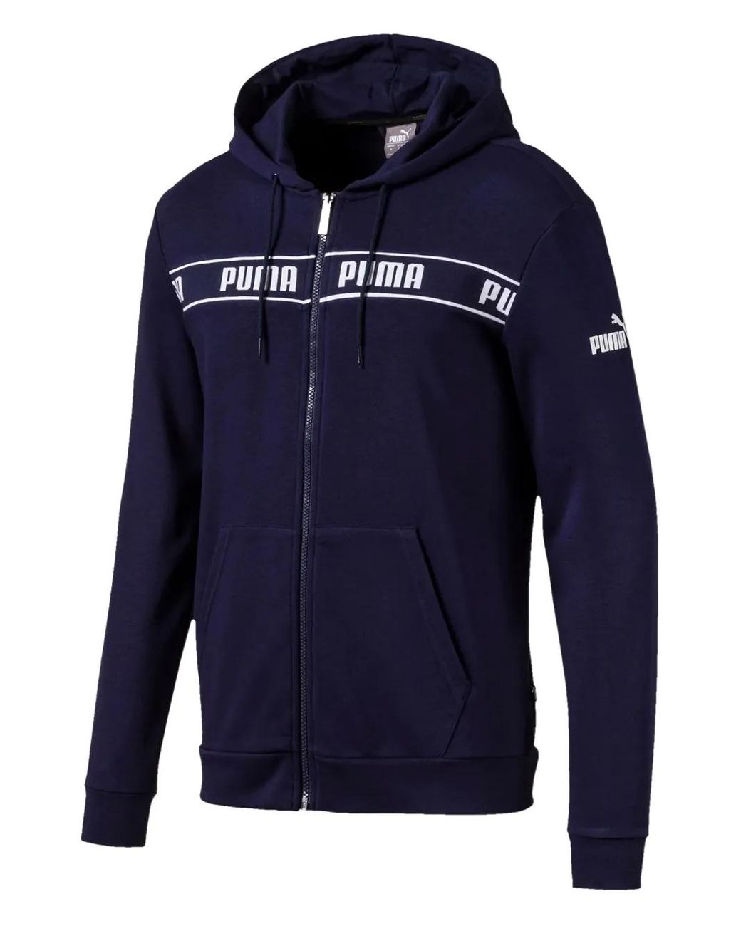 PUMA Amplified Jersey Hoodie in Blue for Men Lyst UK