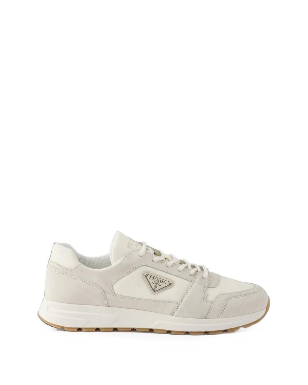 Prada White Baskets À Plaque Logo for men