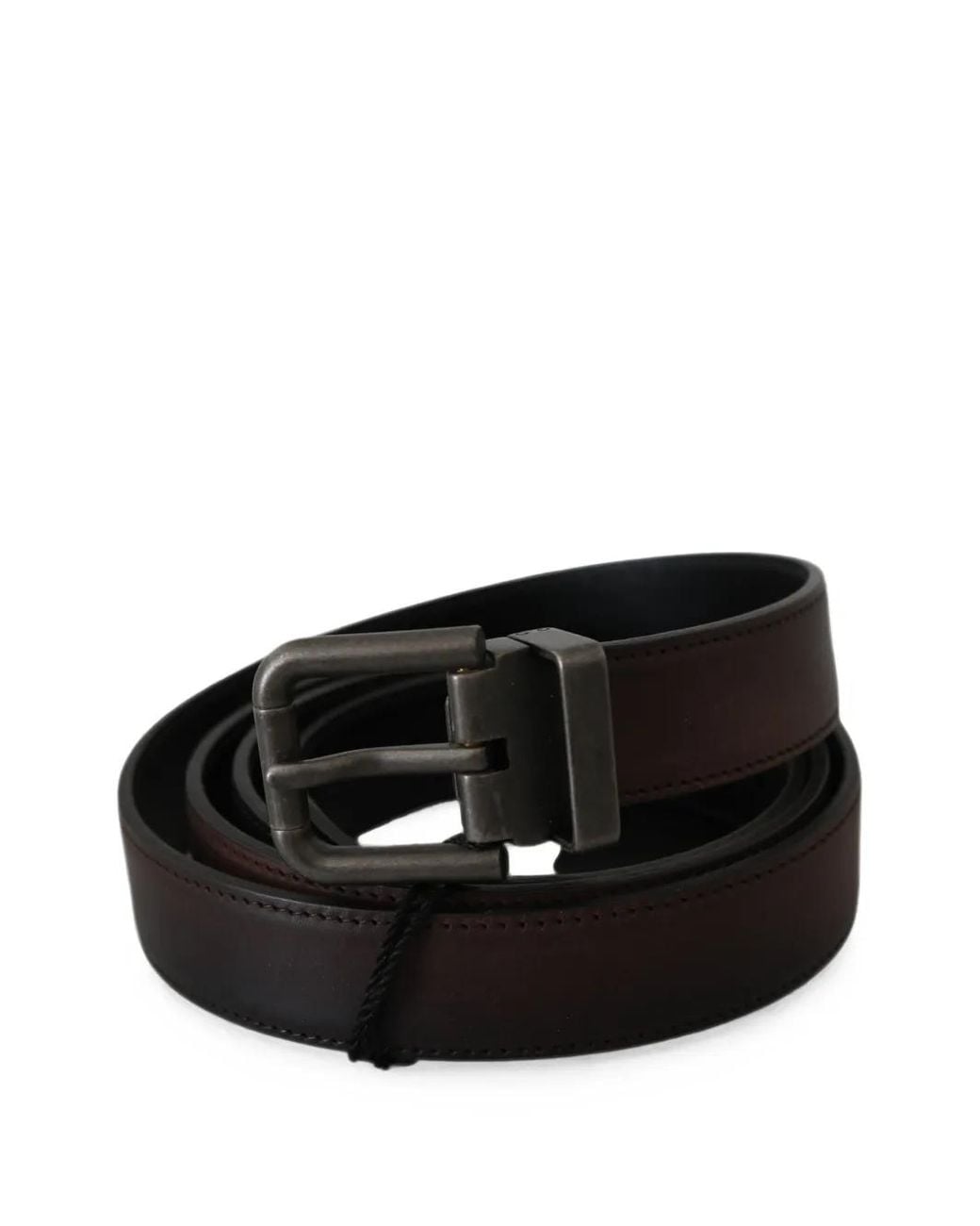 Dolce & Gabbana Black Reversible Leather Belt for men