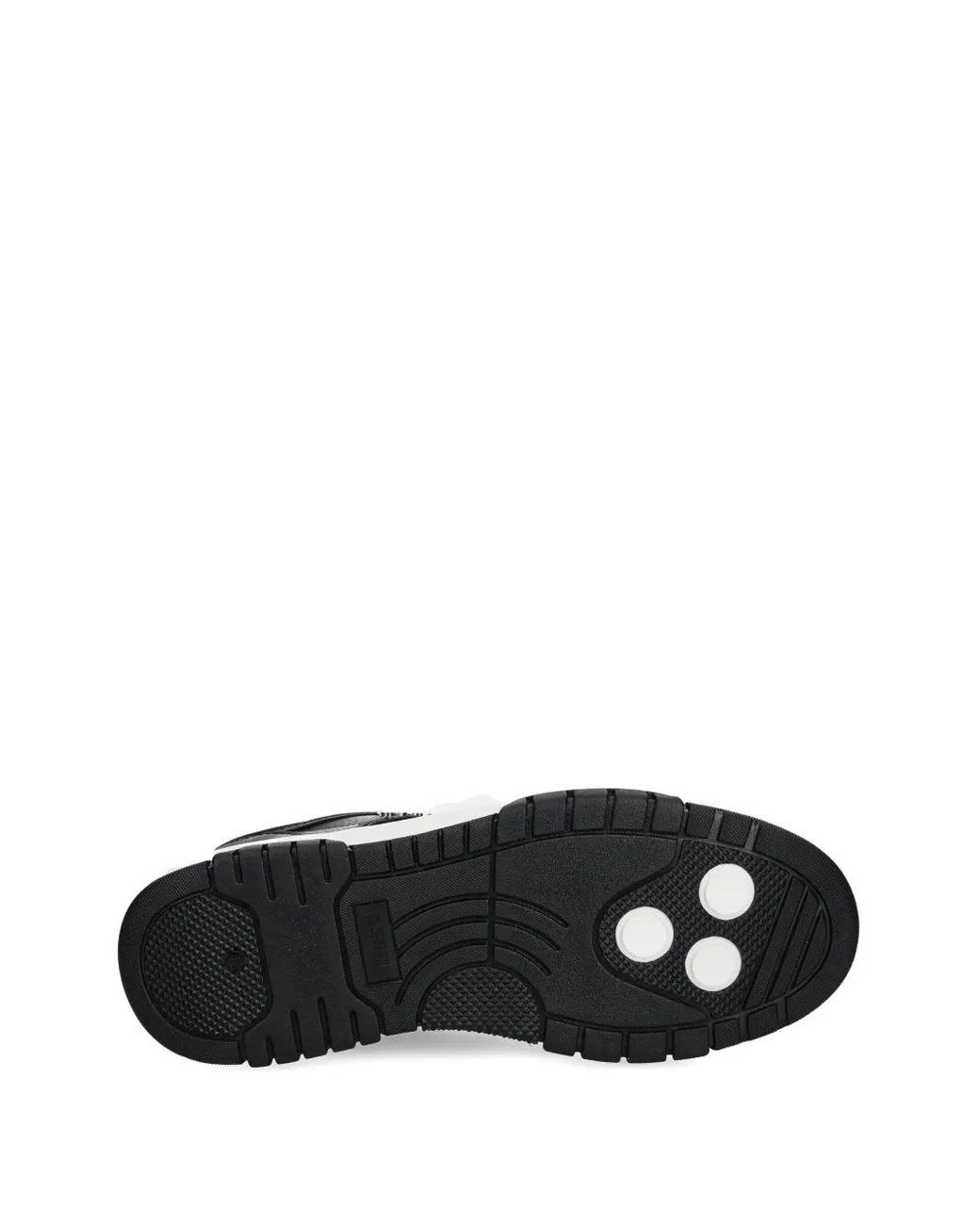 MSGM Black Panelled Leather Sneakers for men