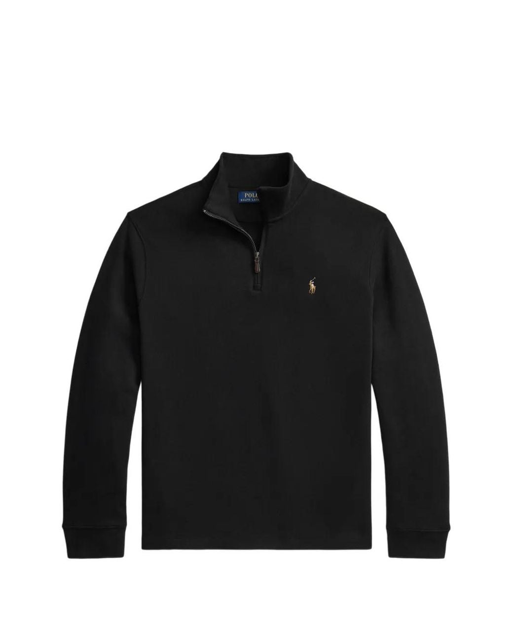 Polo Ralph Lauren Black Pull Semi-Zippé À Logo Brodé for men