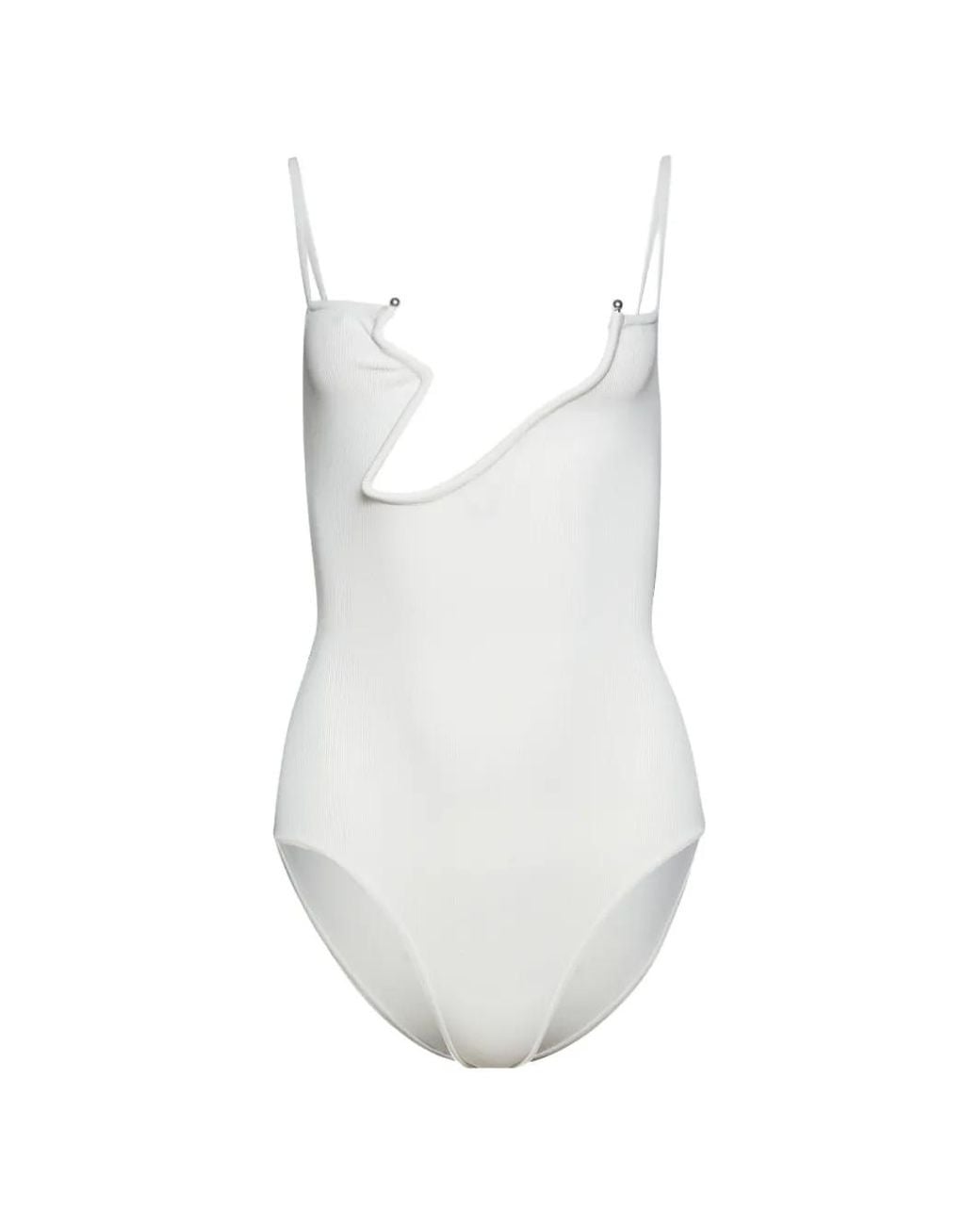 Christopher Esber White Odessa Arced Knitted Bodysuit