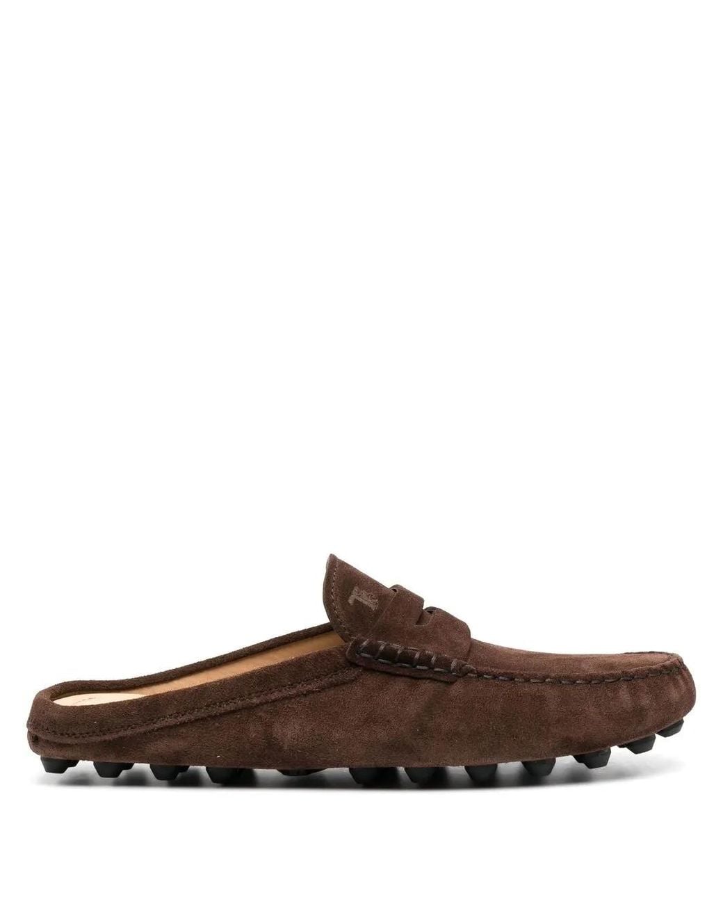 Tod's Brown Gommino Bubble Mule Loafers for men