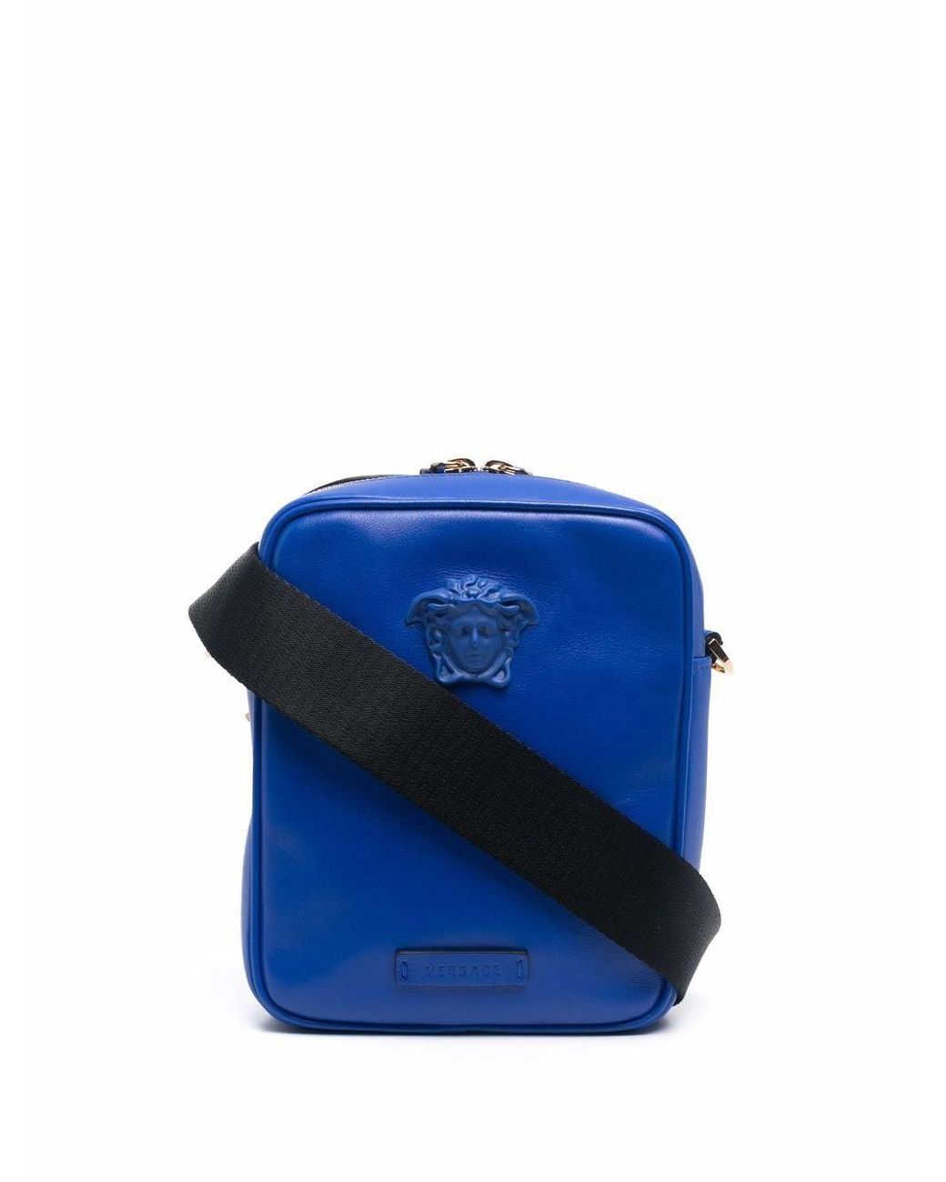 Sacoche La Medusa Cuir Versace pour homme en coloris Bleu - Lyst