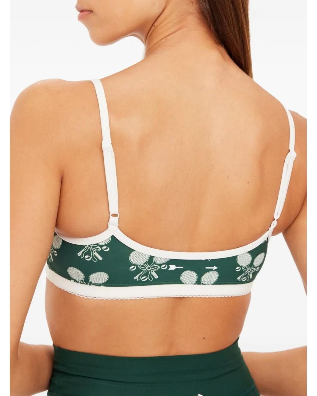 Reggiseno Con Stampa Racchette di The Upside in Green