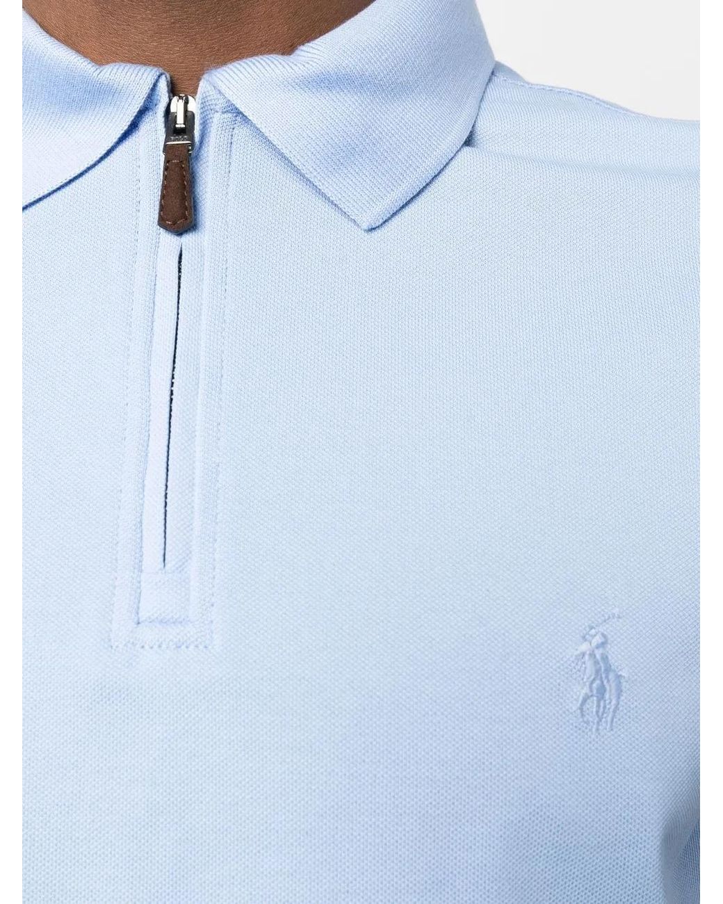 Polo Ralph Lauren Blue Short-Sleeve Cotton Polo Shirt for men