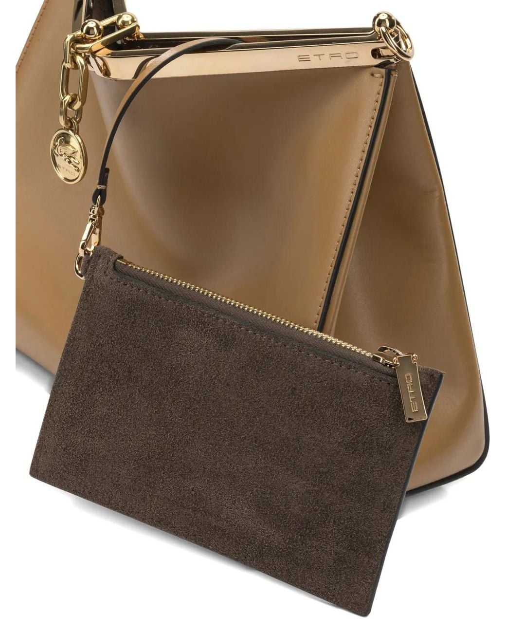 Etro Brown Medium Vela Shoulder Bag