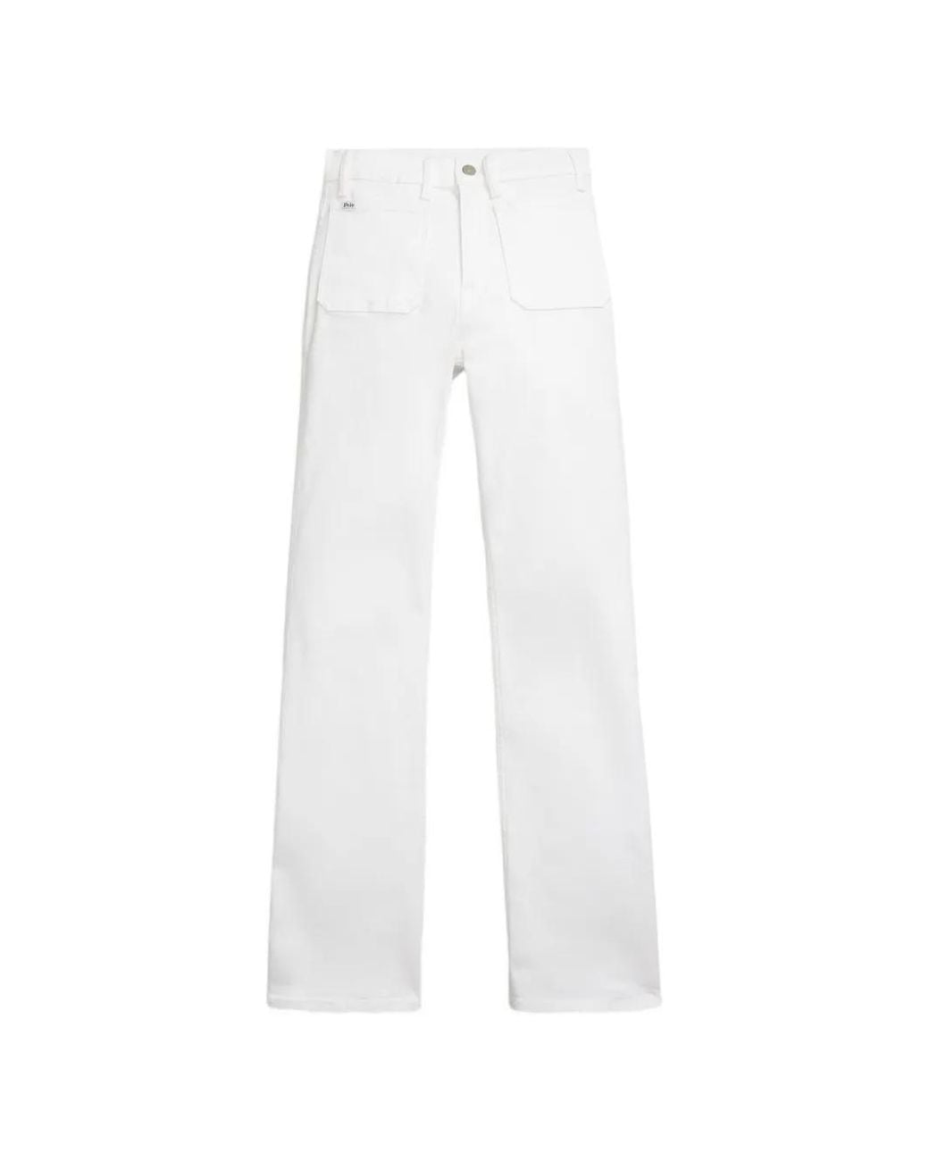 Polo Ralph Lauren White Wide-Leg Jeans
