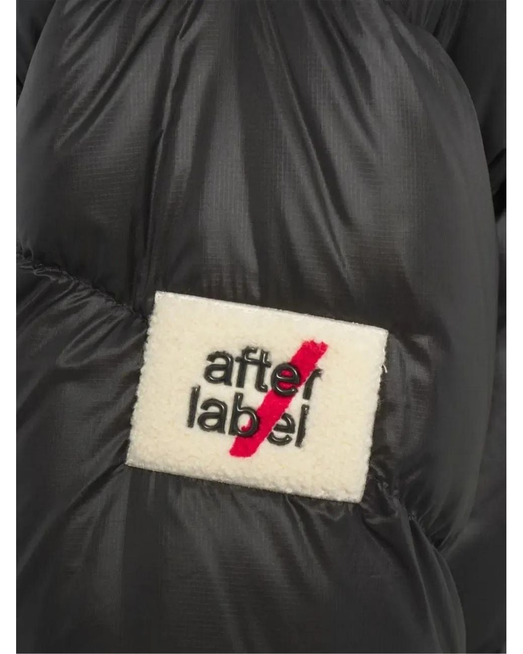 AFTER LABEL Gray Hooded Puffer Jacket