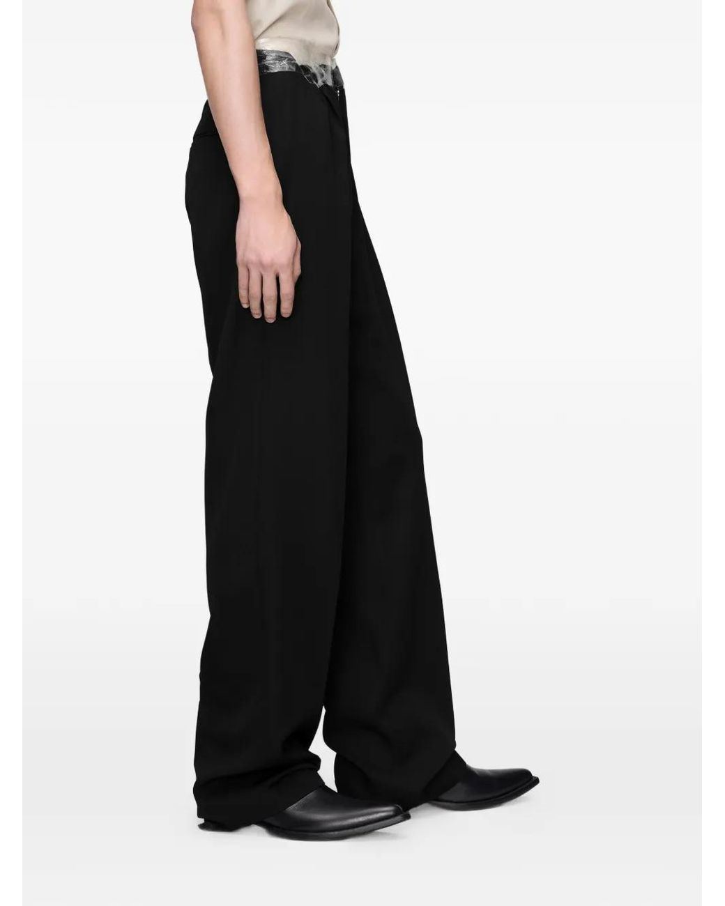 Pantalones con bolsillos con ribete Maison Margiela de hombre de color Black