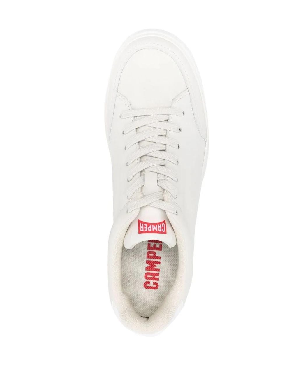 Camper White Logo Low-Top Sneakers