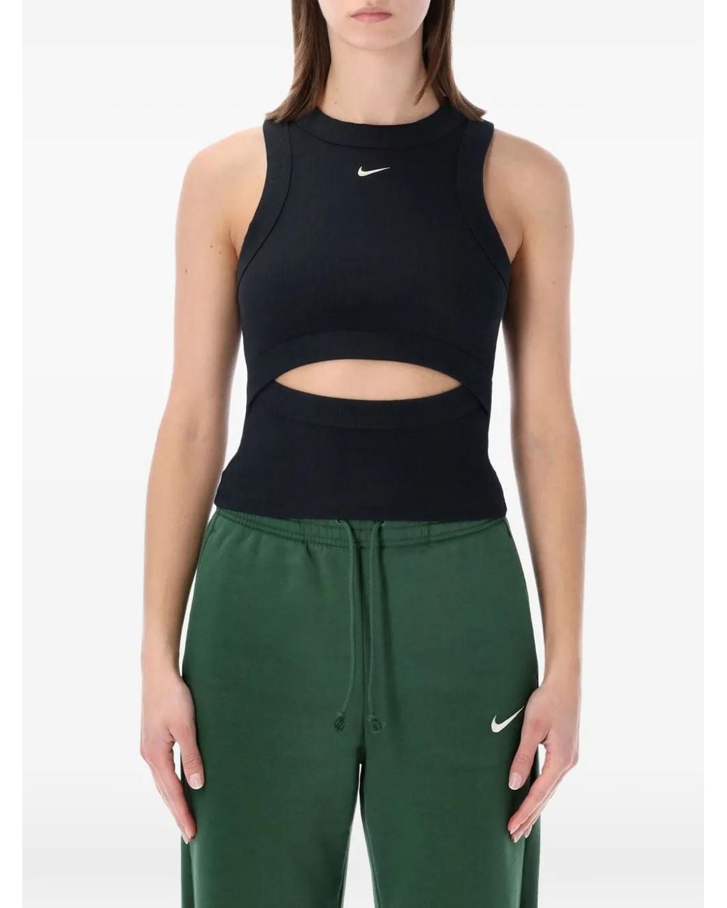 Top Con Abertura Nike de color Green