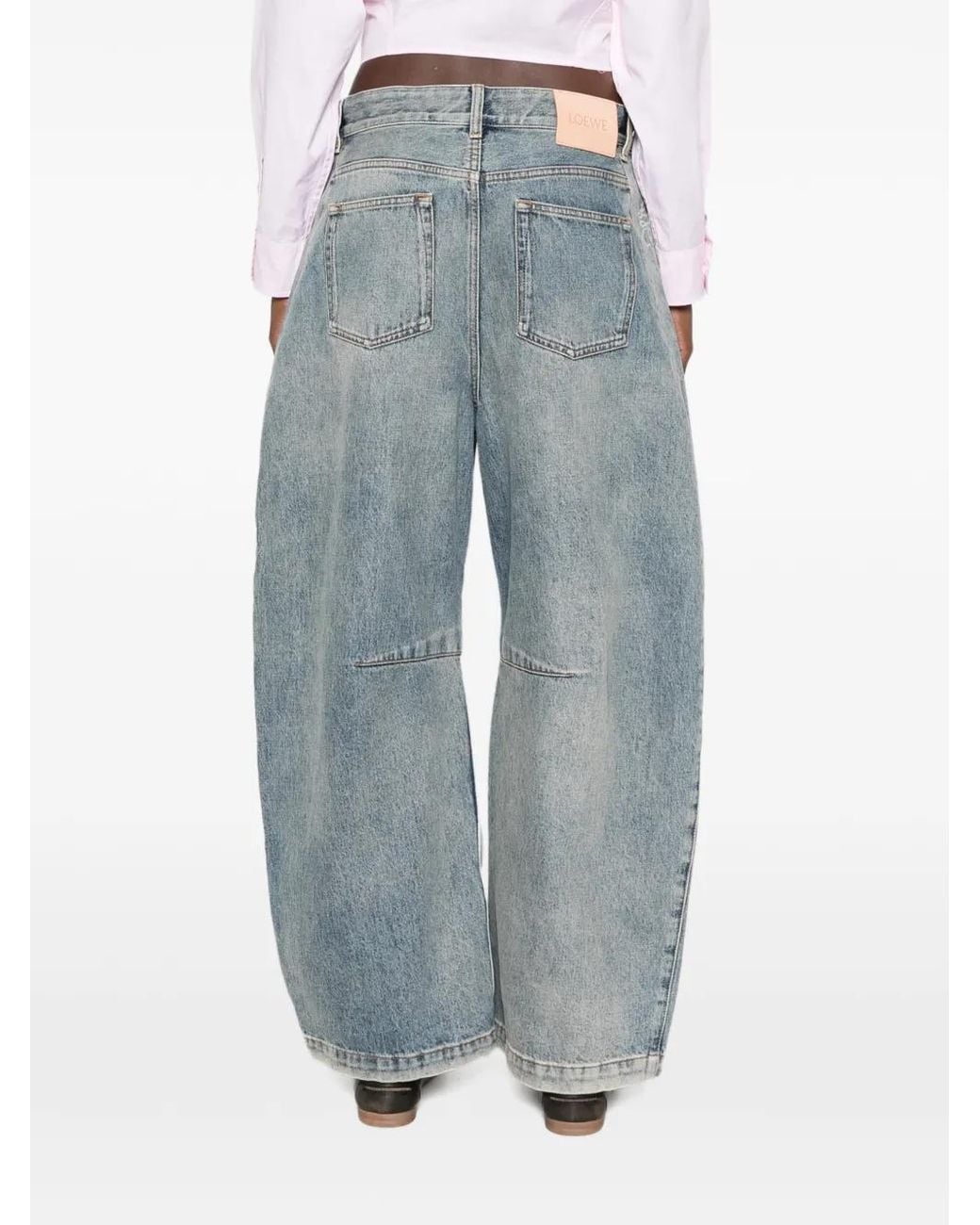 Loewe Blue Anagram Barrel Jeans