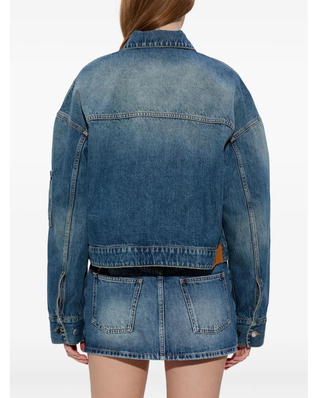 Amiri Blue Logo-Charm Denim Jacket