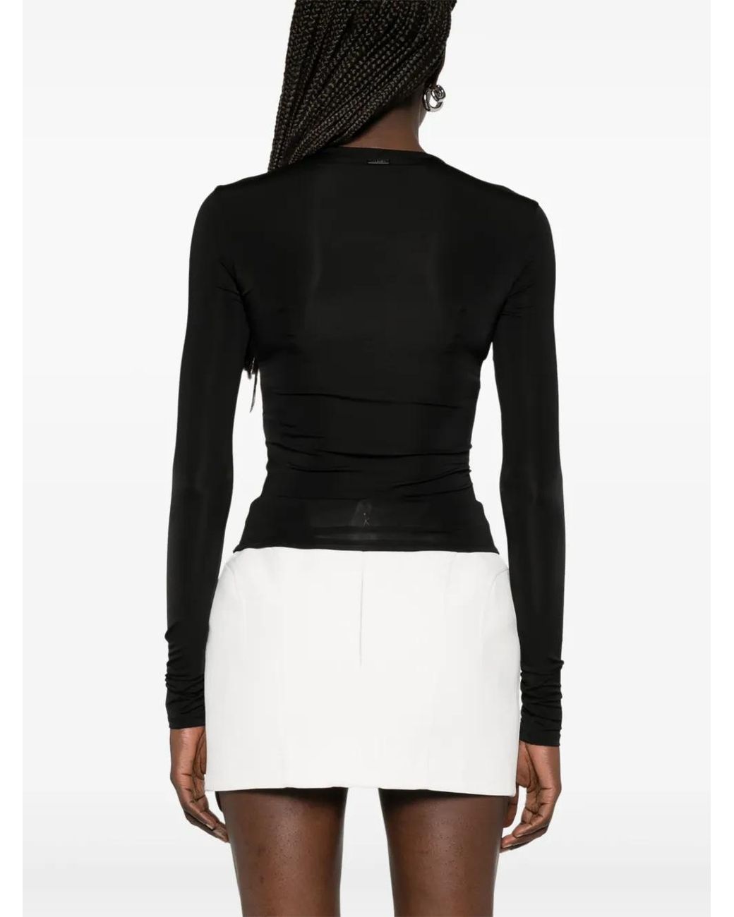 Top Con Cordones Mugler de color Black