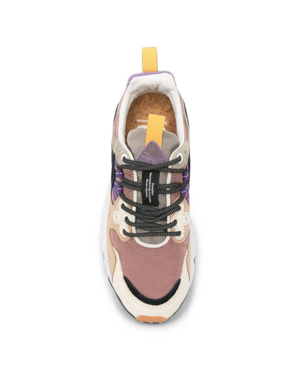 Flower Mountain White Perforated Panelled Sneakers