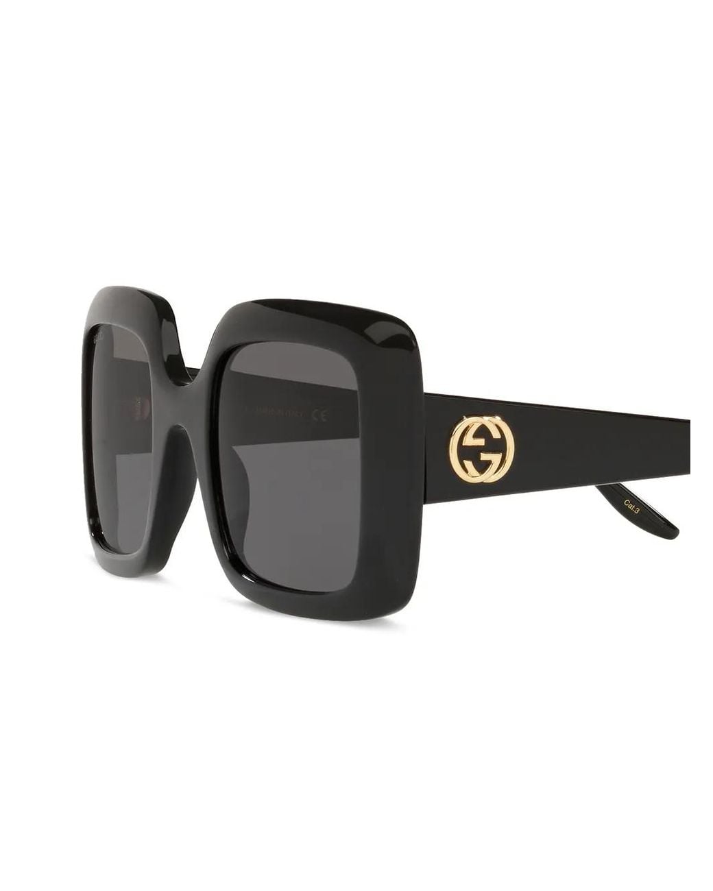 Gucci Black Square-Frame Sunglasses