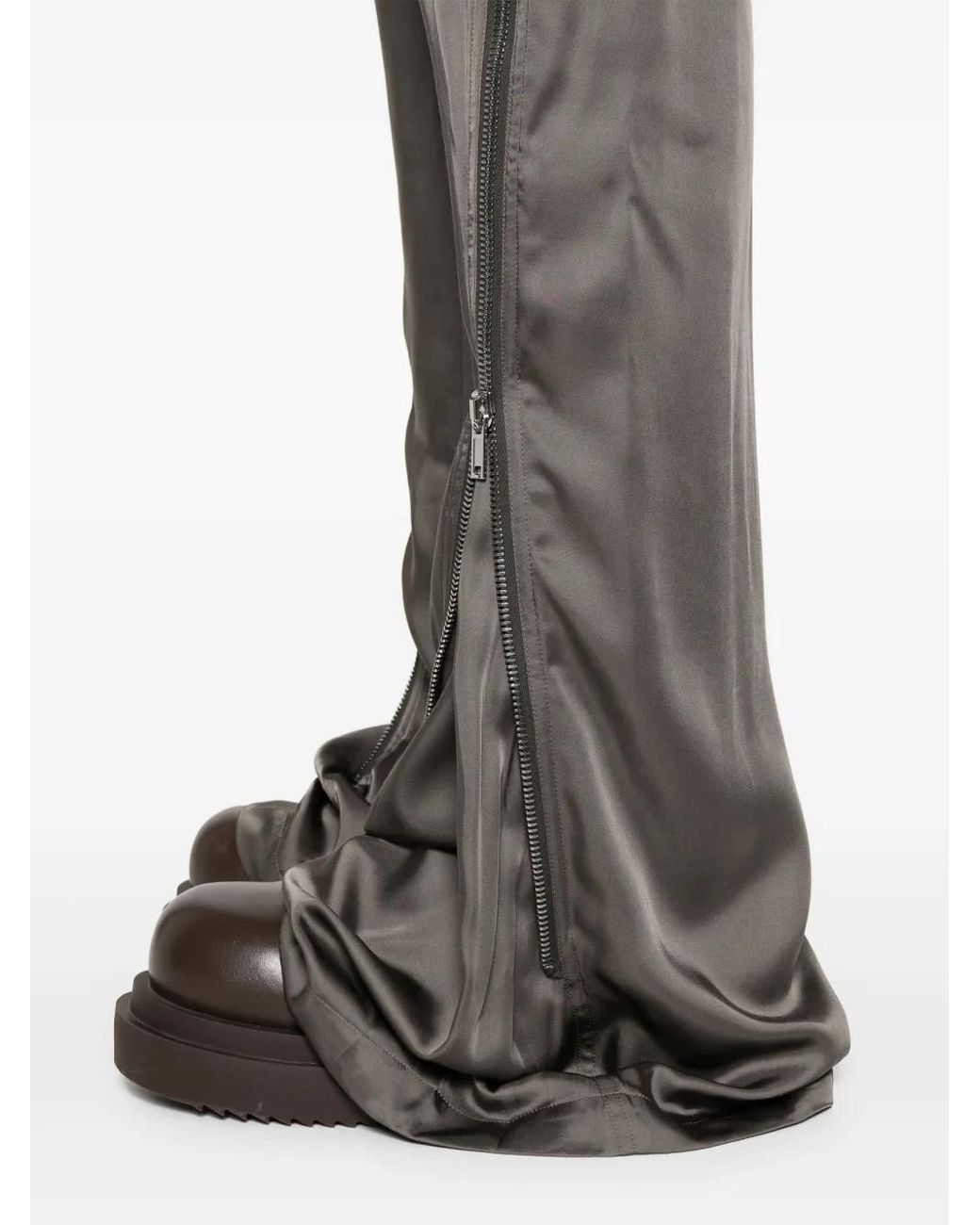 Rick Owens Gray Straight-Leg Trousers for men