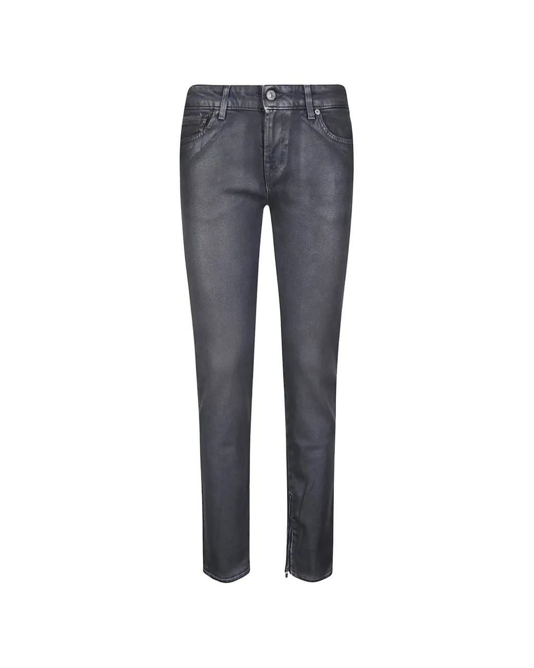 7 For All Mankind Blue Y2K Skinny Jeans