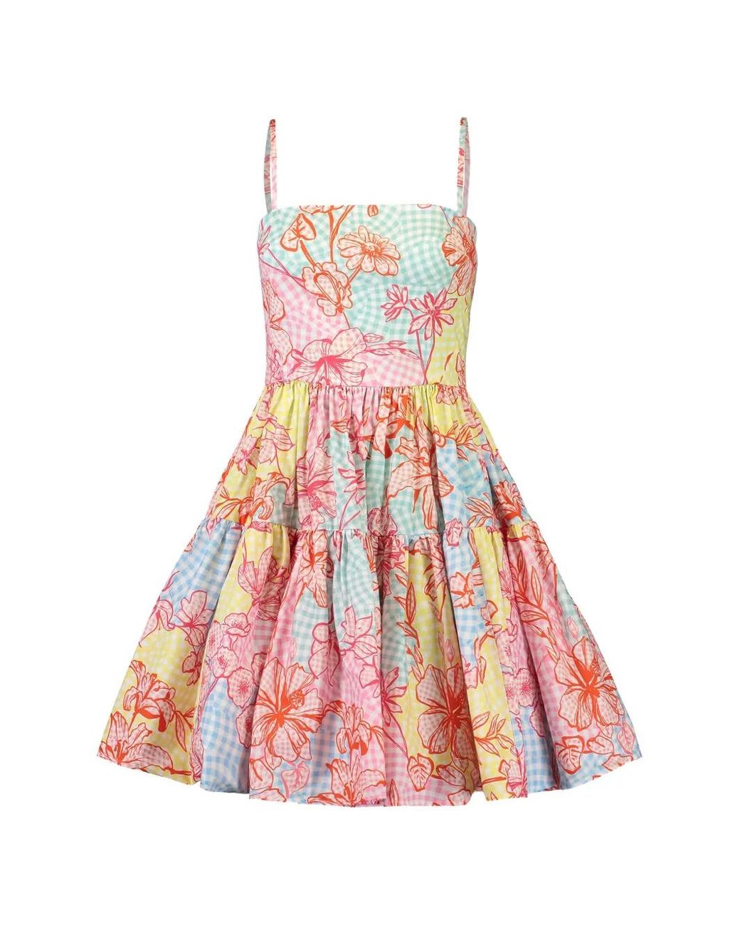 Mary Katrantzou White Margot Floral-Print Mini Dress