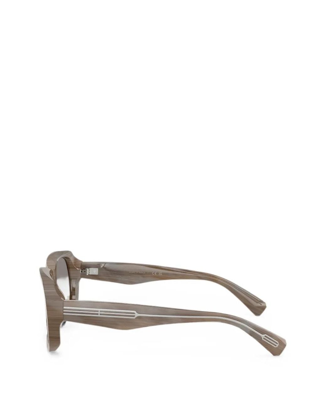 Brunello Cucinelli Gray Geometric-Frame Sunglasses