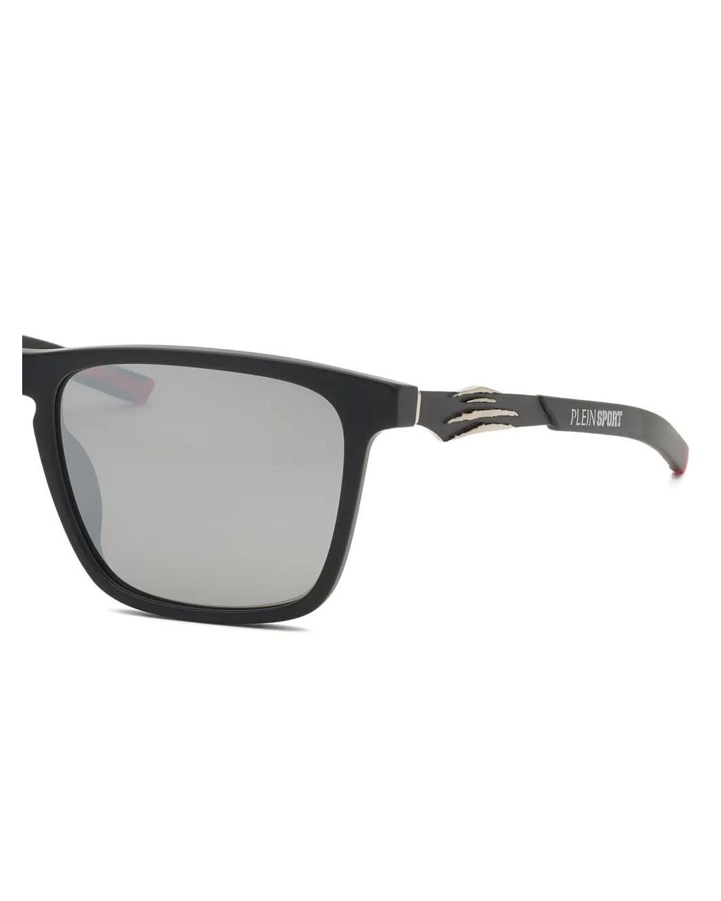 Philipp Plein Gray Square Frame Combat Sunglasses for men