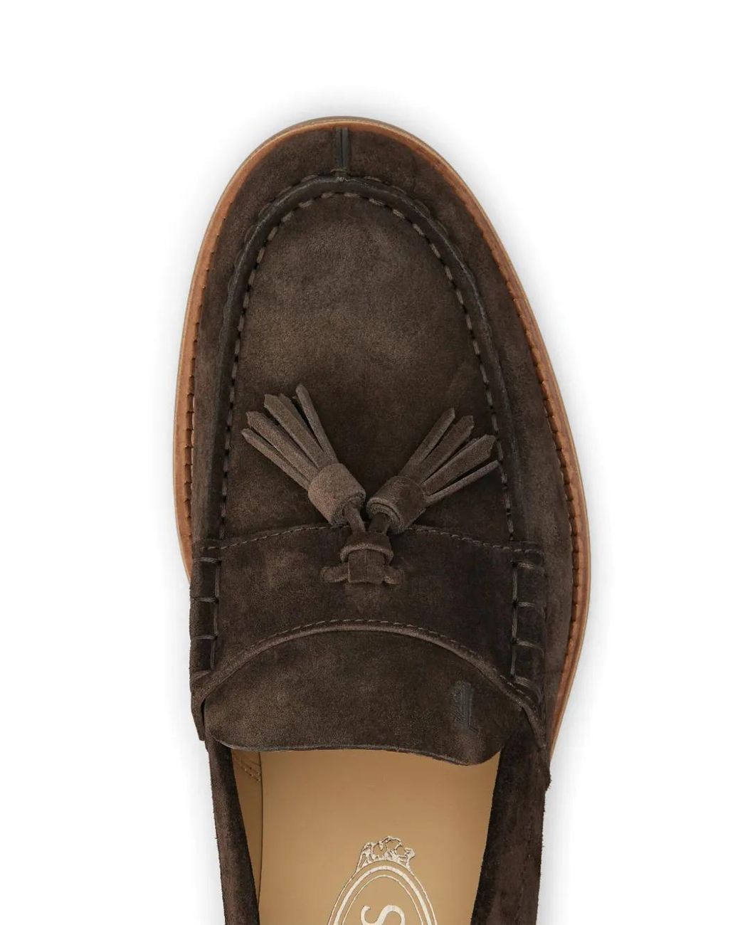 Tod's Brown Suede Tassel Loafers For for men