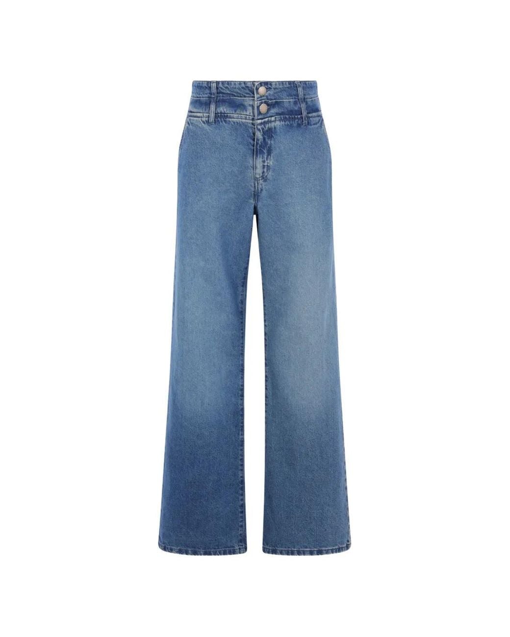 FEDERICA TOSI Blue Button Denim Jeans