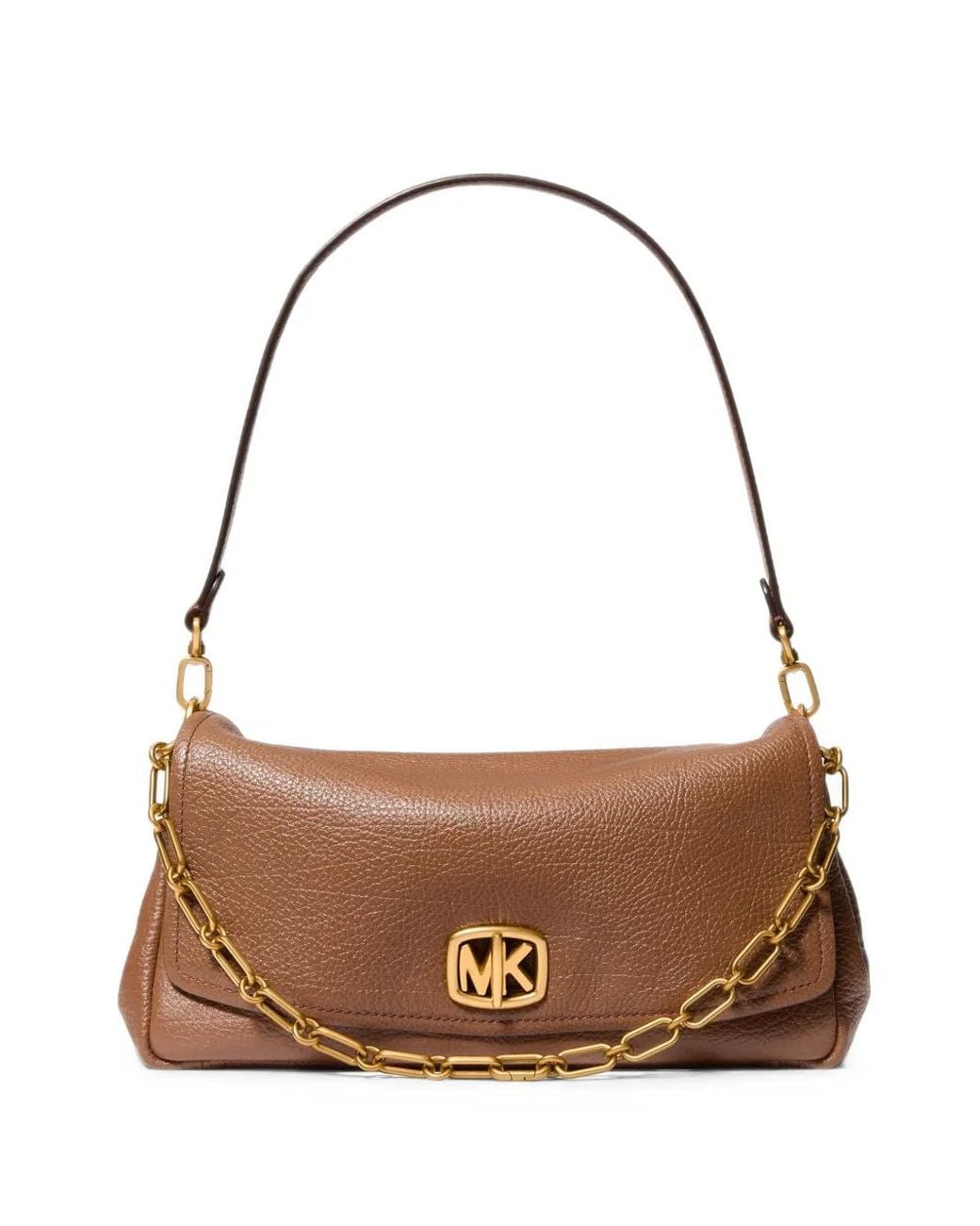 Michael Kors Brown Grand Sac Porté Épaule Bryant En Cuir Texturé Convertible