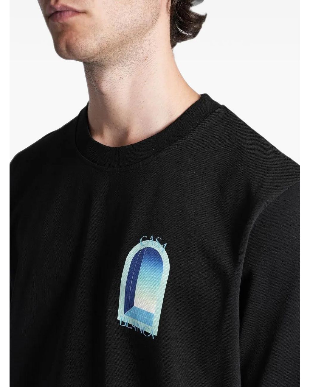 Casablanca Black L'Arche Graphic-Print T-Shirt for men
