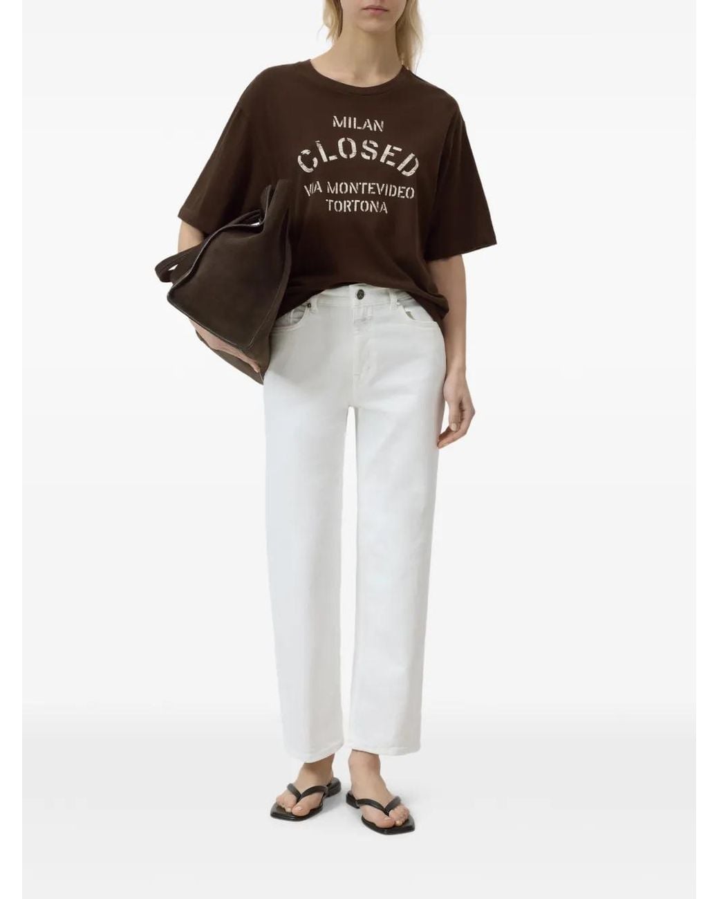 Closed White Milo Mid Rise Jeans