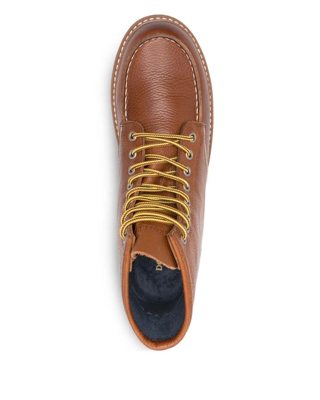 Docksteps Brown Lace-Up Leather Boots for men