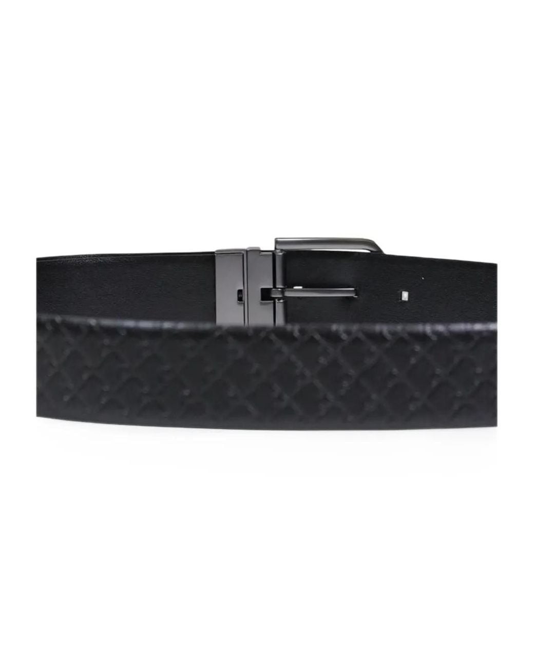 Calvin Klein White Logo-Embossed Reversible Belt for men