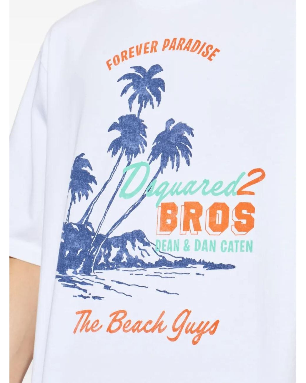DSquared² White T-Shirt With Print for men